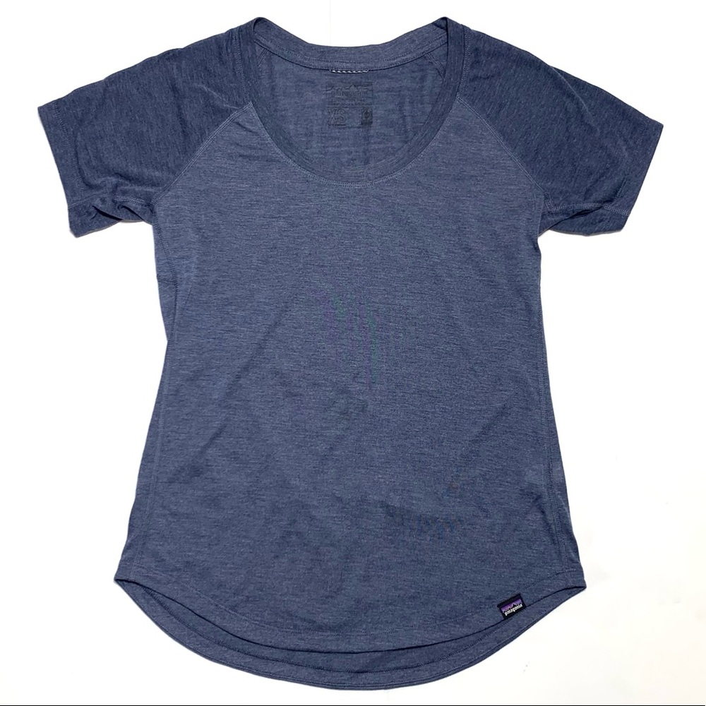 Patagonia Capilene Cool Trail Womens Heather Blue Shirt Size XS